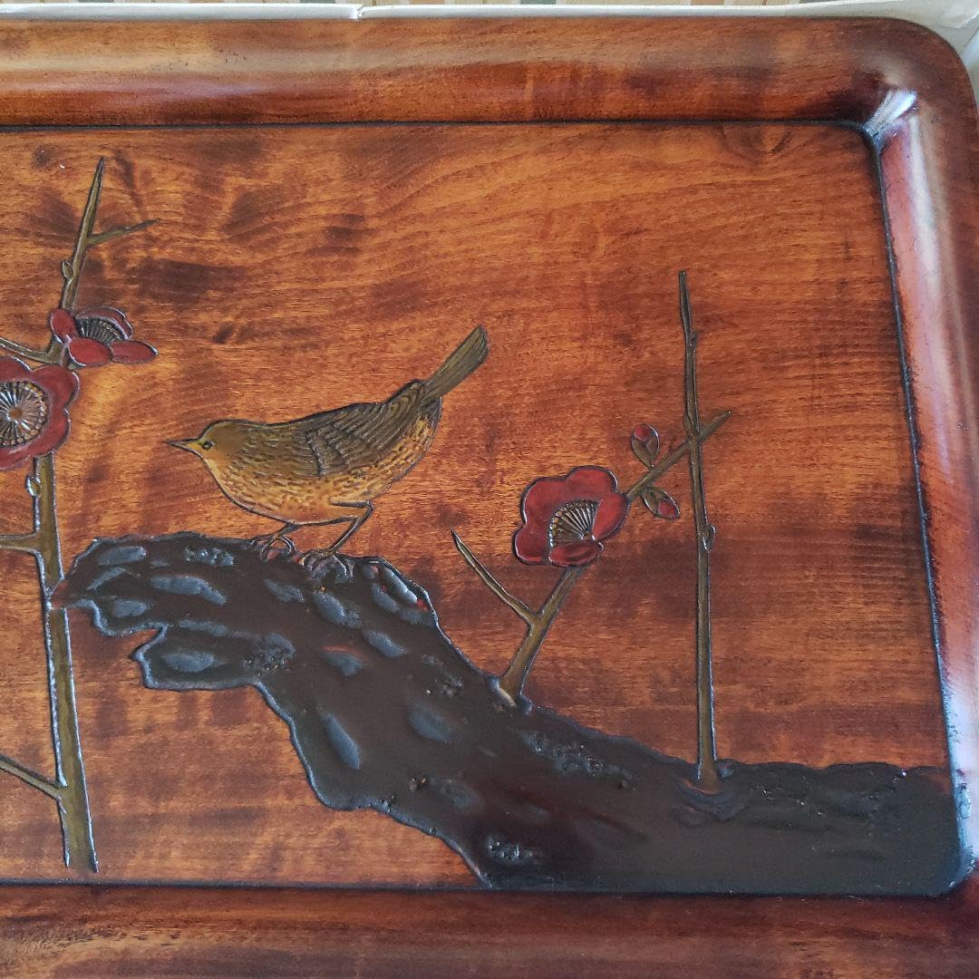 Amazon.co.jp: 鳥城彫 讃岐彫 漆器 角盆 : おもちゃ